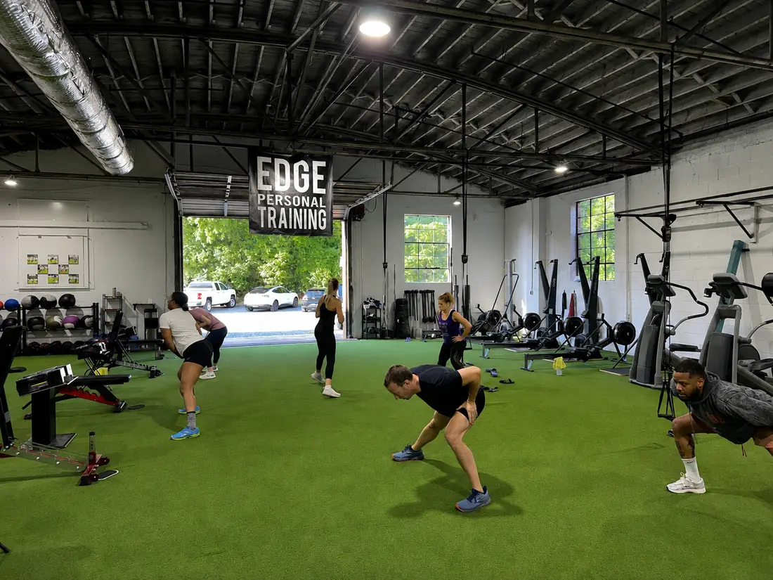 Small group personal training session at EDGE